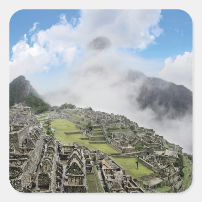 Sticker Carré Pérou, Machu Picchu, l'ancienne ville perdue de 4 (Devant)