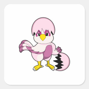 Sticker Carré Perroquet dans Oeuf avec Eggshell.PNG