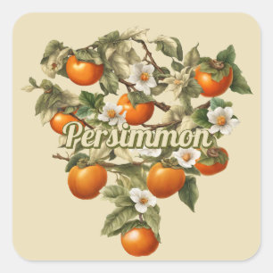 Sticker Carré Persimmons