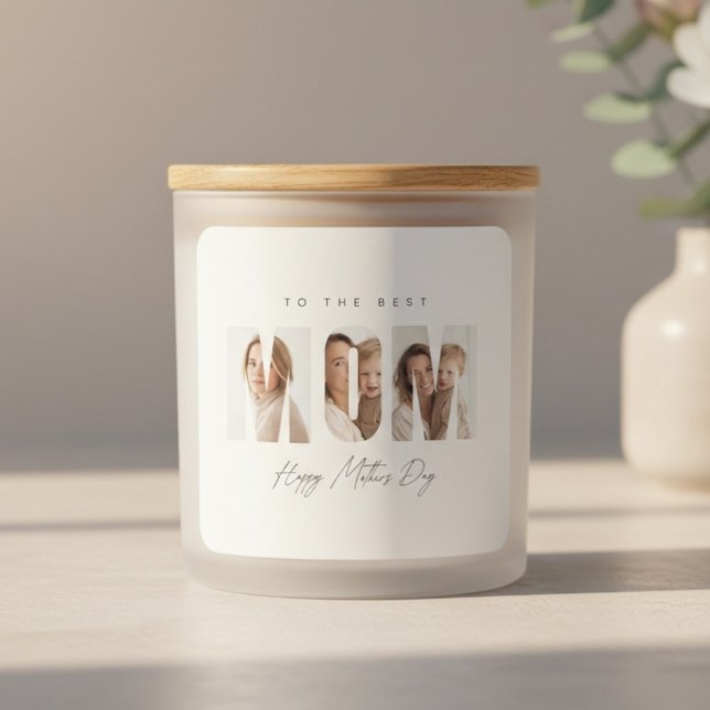 Sticker Carré Personalized Photo MOM | Custom Mother’s Day  (Créateur téléchargé)