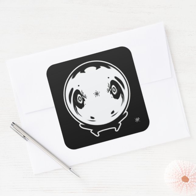 Sticker Carré Personnage de manga bizarre et étrange (Enveloppe)