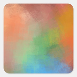 Sticker Carré Personnalisé Art Abstrait Vierge Élégant Modèle