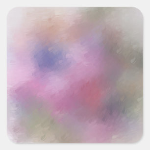 Sticker Carré Personnalisé Art moderne Abstrait Bleu Vert Rose R