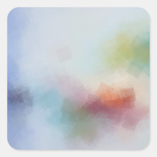 Sticker Carré Personnalisé Modèle moderne Abstrait tendance colo