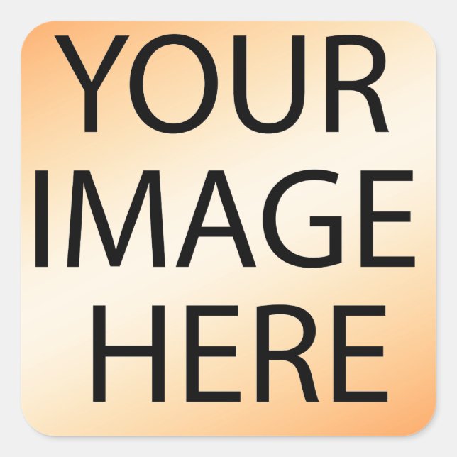 Sticker Carré Personnalisé Personnalisé Votre Propre Photo & Tex (Devant)