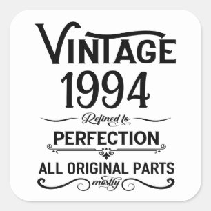 Sticker Carré Personnalisé Trente vintage 30e anniversaire