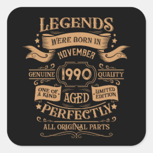 Sticker Carré Personnalisé vintage 35e anniversaire whiskey thèm