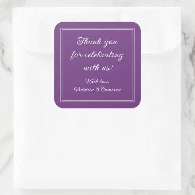Sticker Carré Personnalisé violet (Sac)