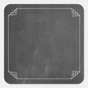 Sticker Carré Personnaliser blanche vintage de cadre de Flourish