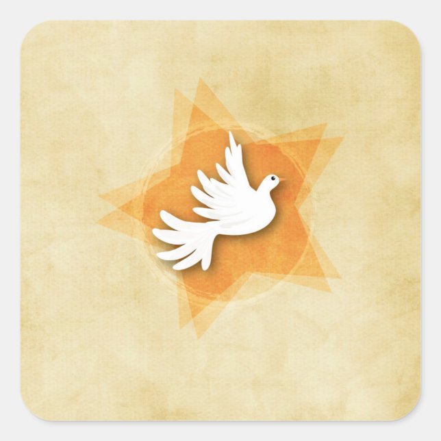 Sticker Carré Personnaliser Confirmation Félicitations Cadeau Co (Devant)