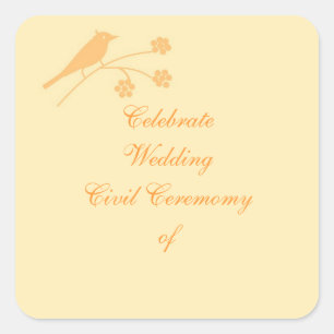 Sticker Carré personnaliser de la cérémonie mariage stationnaire