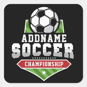 Sticker Carré Personnaliser Football AJOUTER TEXTE Varsity Team