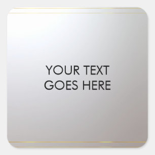 Sticker Carré Personnaliser Gold Silver Ajouter votre texte ici