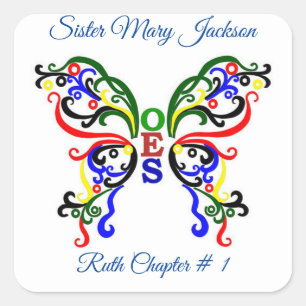 Sticker Carré Personnaliser l'ordre de Eastern Star