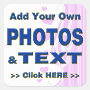 Sticker Carré personnaliser photos texte ajouter images personna