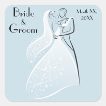 Personnaliser Produit Bleu Retro Mariage danseurs 