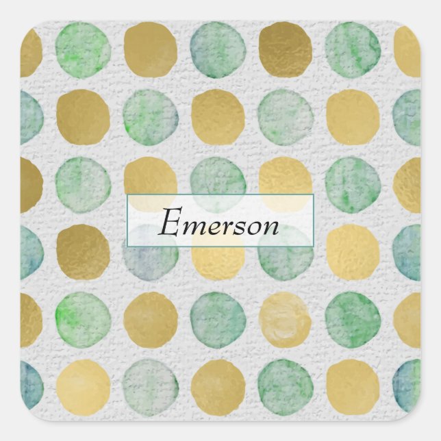 Sticker Carré Personnalité de Vintage Sage Green Burgundy Floral (Devant)