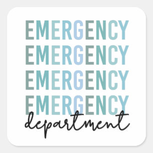 Sticker Carré Personnel du service des urgences   infirmière   T