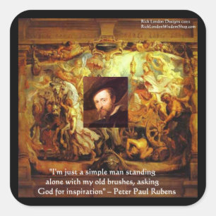 Sticker Carré Peter Paul Rubens Art & Citation Cadeaux & Cartes