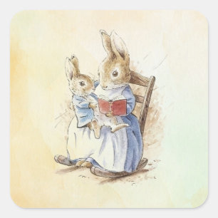 Sticker Carré Peter Rabbit (livre)