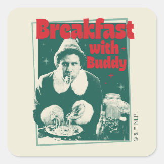 Sticker Carré Petit-Déjeuner Avec Buddy