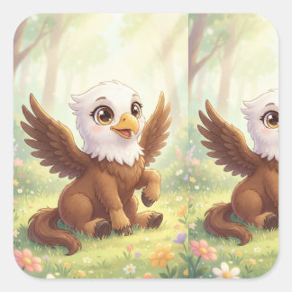 Sticker Carré Petit Eagorse en Fleur