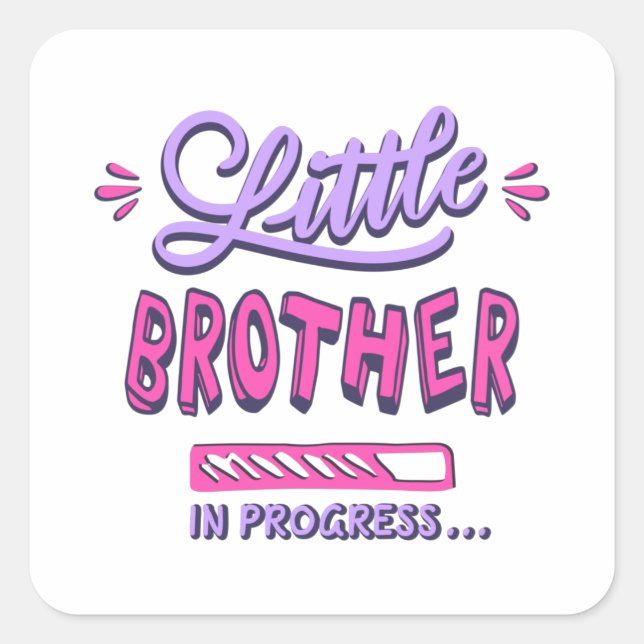 Sticker Carré Petit frère en cours (Devant)