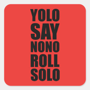 Sticker Carré Petit pain de YOLO solo