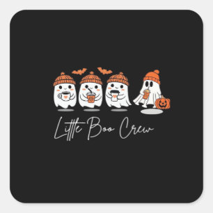 Sticker Carré Petite Équipe de Boo Design Minimaliste Propre