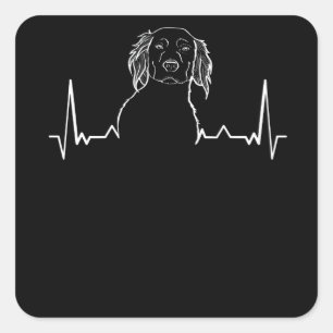 Sticker Carré Petite pouls Munsterlander