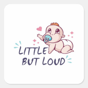 Sticker Carré Peu mais bruyant