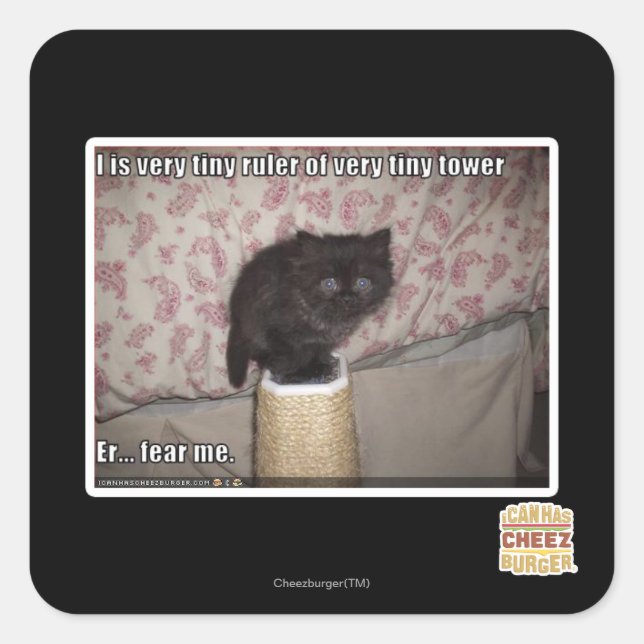 Sticker Carré Peur-moi (Devant)