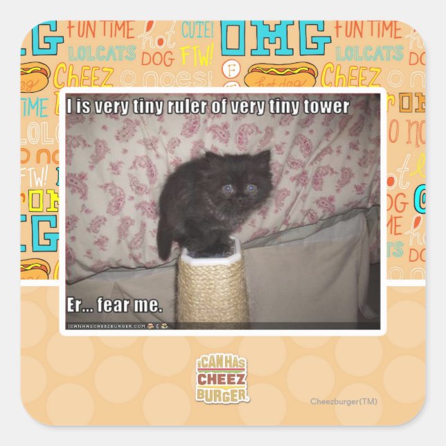 Sticker Carré Peur-moi (Devant)