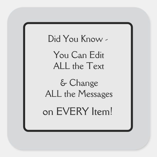 Sticker Carré Peut modifier (Devant)