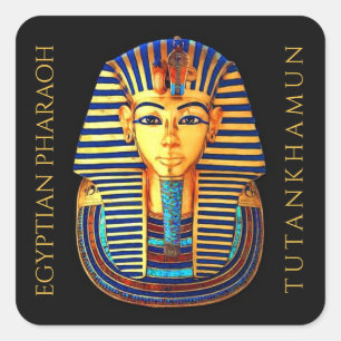 Sticker Carré Pharaon égyptien antique du roi Toutankhamon
