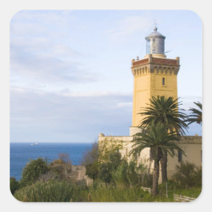 Sticker Carré phare de Cap Spartel à Tanger au Maroc