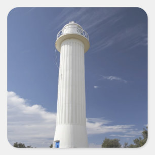 Sticker Carré Phare de Clarence Head, Yamba, Nouveau-Sud