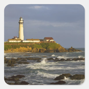Sticker Carré Phare de Pigeon Point State Beach à San 2