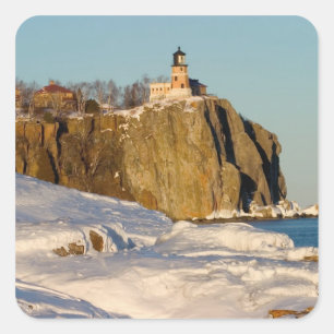 Sticker Carré Phare de Split Rock sur le lac