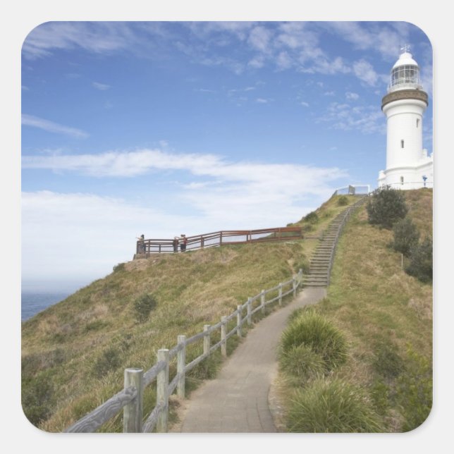 Sticker Carré Phare du cap Byron, cap Byron (l'extrémité la plus (Devant)