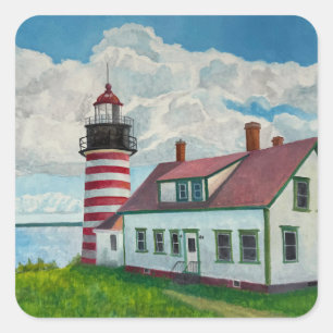 Sticker Carré Phare du Maine