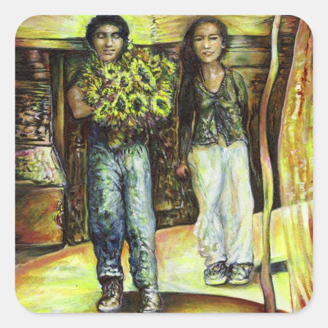 Sticker Carré Phase de ChapeI Sixtine d'un ChaIIenge (Devant)