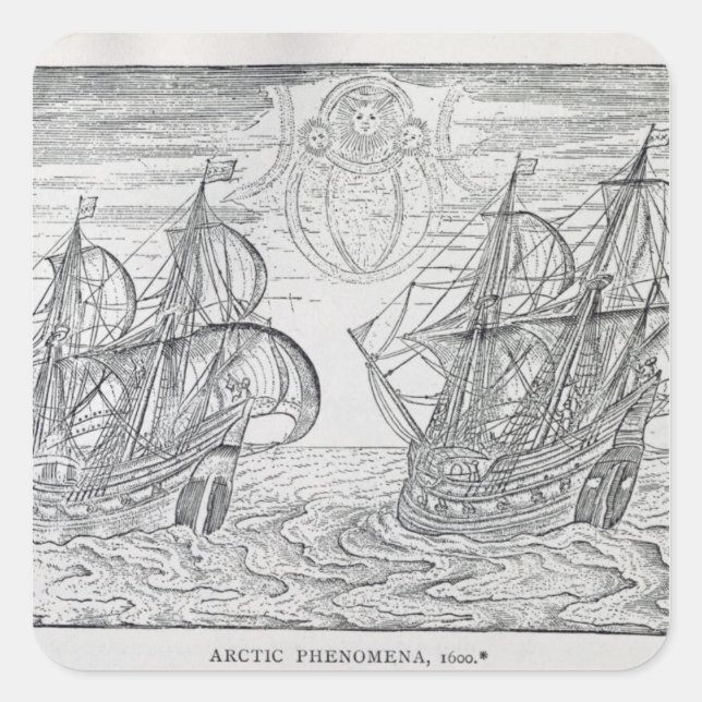 Sticker Carré Phénomène arctique (Devant)
