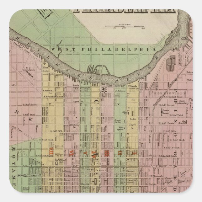 Sticker Carré Philadelphie 6 (Devant)