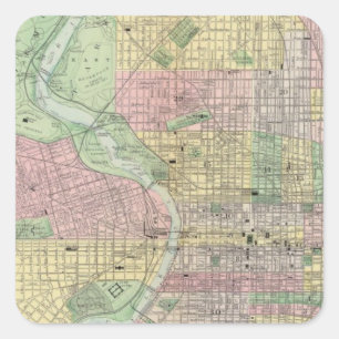 Sticker Carré Philadelphie, Camden