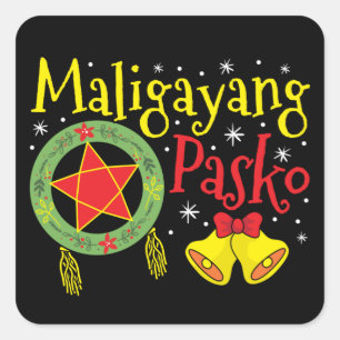 Sticker Carré Philippines Noël philippin Maligayang Pasko