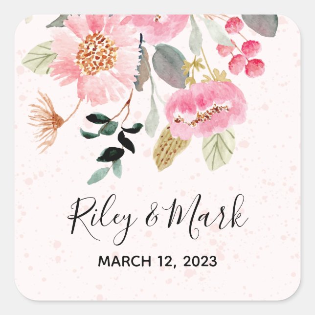 Sticker Carré Phoque d'enveloppe de l'enveloppe d'invitation de  (Devant)