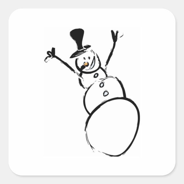 Sticker Carré Phoques de vacances (Devant)