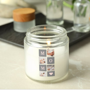 Sticker Carré Photo de collection moderne Best Mom Pink & Grey C