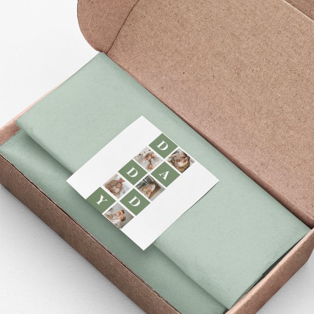 Sticker Carré Photo de collection moderne et cadeau de Fête des  (Créateur téléchargé)